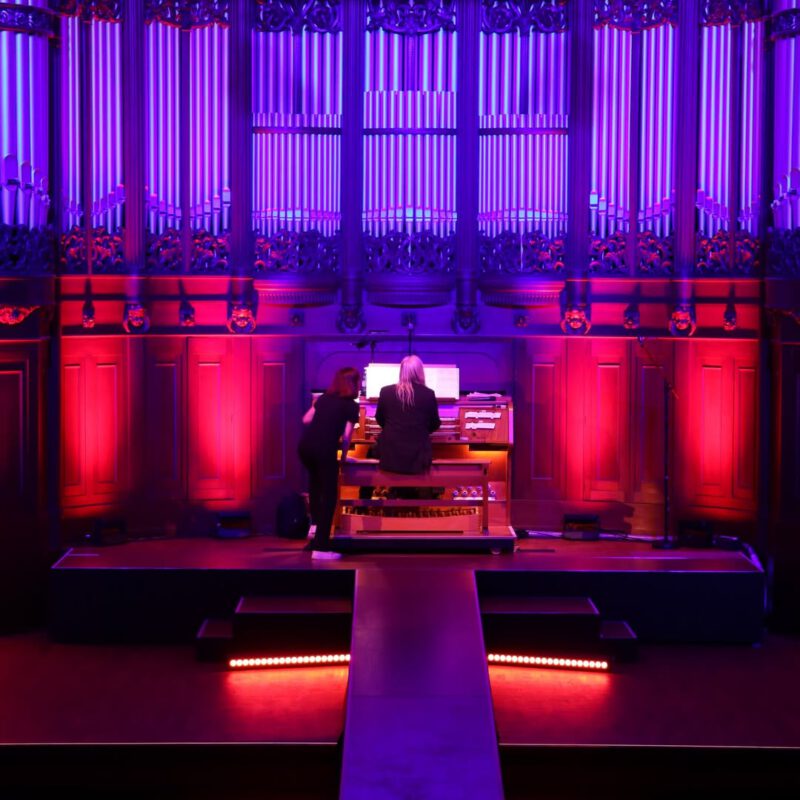 Konzert am 18.4.2026 an der Faust-Orgel des Historischen Bürgerhauses Velbert-Langenberg. (c) Marcus Verhuelsdonk.